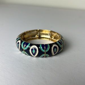 NWOT Stella & Dot blue green enamel bracelet
